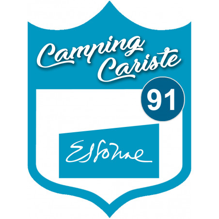 blason camping cariste Essonne 91 - 20x15cm - Autocollant(sticker)