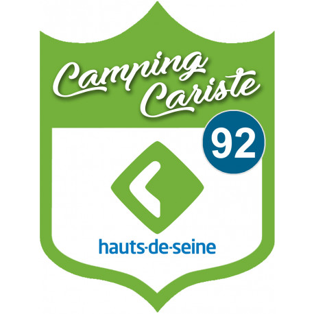 Campingcariste Hauts de Seine 92 - 10x7.5cm - Autocollant(sticker)