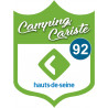 blason camping cariste Hauts de Seine 92 - 10x7.5cm - Autocollant(sticker)