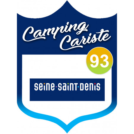 blason camping cariste Seine Saint Denis 93 - 10x7.5cm - Autocollant(sticker)