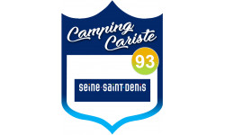 blason camping cariste Seine Saint Denis 93 - 15x11.2cm - Autocollant(sticker)