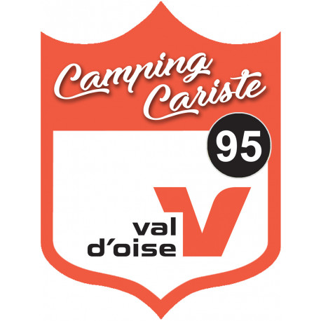 Campingcariste Val d'Oise 95 - 10x7.5cm - Autocollant(sticker)