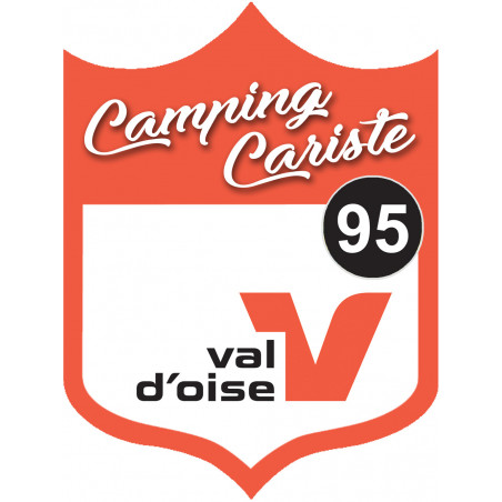 blason camping cariste Val d'Oise 95 - 10x7.5cm - Autocollant(sticker)
