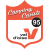 blason camping cariste Val d'Oise 95 - 10x7.5cm - Autocollant(sticker)