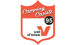 blason camping cariste Val d'Oise 95 - 15x11.2cm - Autocollant(sticker)