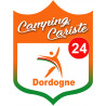 blason camping cariste Dordogne 24 - 10x7.5cm - Autocollant(sticker)