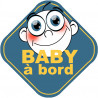 Baby à bord garçon - 15cm - Autocollant(sticker)