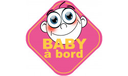 Baby à bord fille - 15cm - Autocollant(sticker)