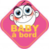 Baby à bord fille - 15cm - Autocollant(sticker)