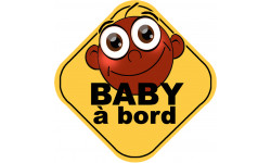 Baby à bord d'origine afro - 15cm - Autocollant(sticker)