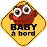 Baby à bord d'origine afro - 10cm - Autocollant(sticker)