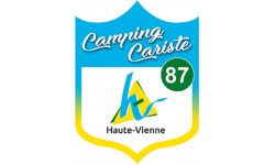 blason camping cariste Haute Vienne 87 - 10x7.5cm - Autocollant(sticker)