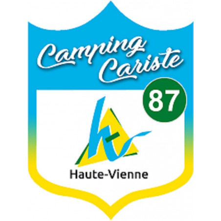 blason camping cariste Haute Vienne 87 - 10x7.5cm - Autocollant(sticker)