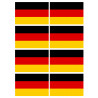 drapeau officiel Allemand - 8 stickers de 9.5X6.3 cm - Autocollant(sticker)