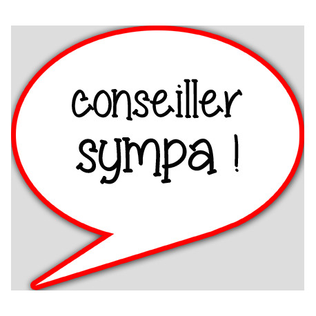 conseiller sympa - 15x13.5cm - Autocollant(sticker)