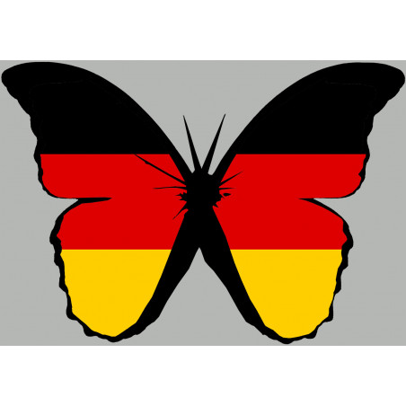 effet papillon Allemand - 10x7cm - Autocollant(sticker)