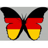 effet papillon Allemand - 10x7cm - Autocollant(sticker)