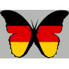 effet papillon Allemand - 15x10cm - Sticker/autocollant