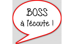 boss à l'écoute - 10x9cm - Autocollant(sticker)