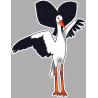 Cigogne Alsacienne - 10x7,5cm - Autocollant(sticker)