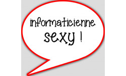 informaticienne sexy - 10x9cm - Autocollant(sticker)