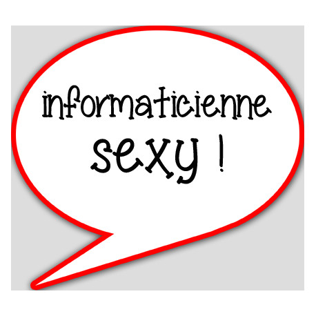 Autocollant (sticker): informaticienne sexy