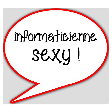 informaticienne sexy - 10x9cm - Autocollant(sticker)