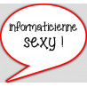 informaticienne sexy - 10x9cm - Autocollant(sticker)