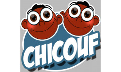 Chicouf 2 frères d'origine afro - 15x13cm - Autocollant(sticker)