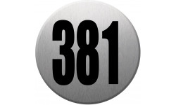 numéroderue381 gris brossé - 10cm - Autocollant(sticker)