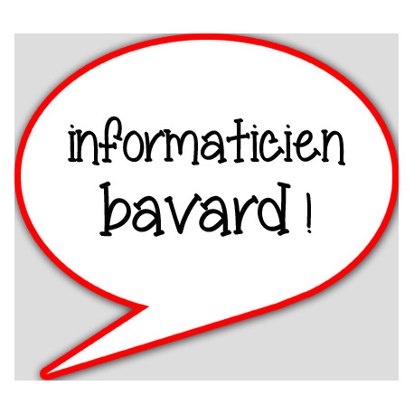 informaticien bavard - 10x9cm - Autocollant(sticker)