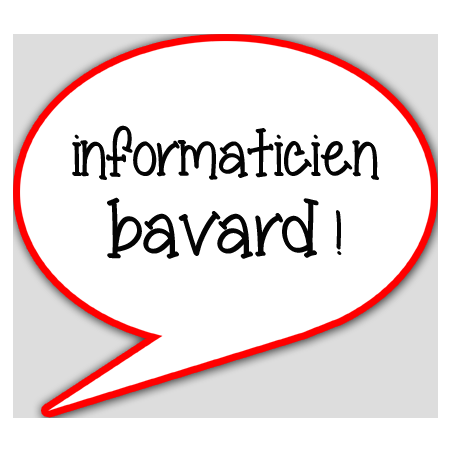 informaticien bavard - 10x9cm - Autocollant(sticker)