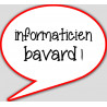 informaticien bavard - 10x9cm - Autocollant(sticker)