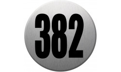 numéroderue382 gris brossé - 10cm - Autocollant(sticker)