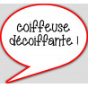 coiffeuse décoiffante - 10x9cm - Autocollant(sticker)