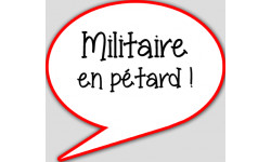 militaire en pétard - 10x9cm - Autocollant(sticker)