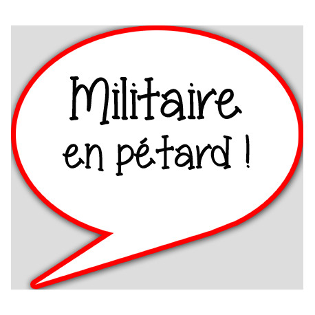 militaire en pétard - 10x9cm - Autocollant(sticker)