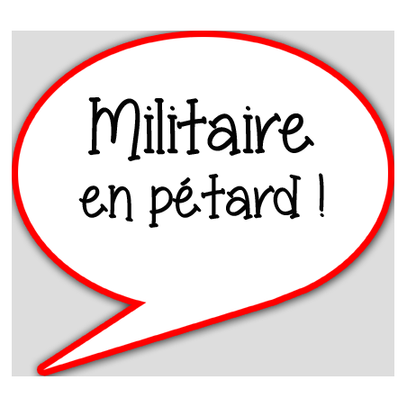 militaire en pétard - 10x9cm - Autocollant(sticker)