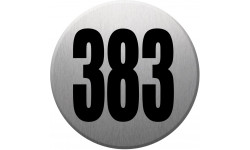 numéroderue383 gris brossé - 10cm - Autocollant(sticker)