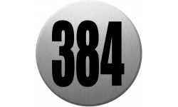 numéroderue384 gris brossé - 10cm - Autocollant(sticker)