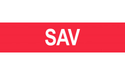 local SAV rouge - 15x13.5cm - Autocollant(sticker)