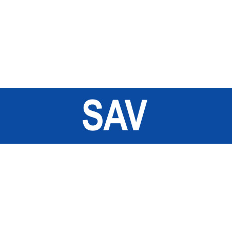 local SAV bleu - 29x7cm - Sticker/autocollant
