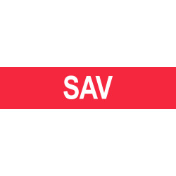 local SAV rouge - 29x7cm - Sticker/autocollant