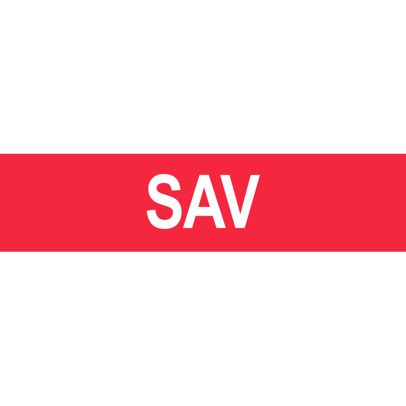 local SAV rouge - 29x7cm - Sticker/autocollant