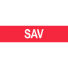 local SAV rouge - 29x7cm - Autocollant(sticker)