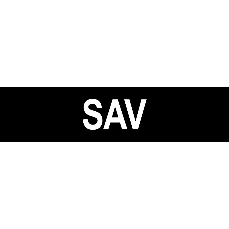 local SAV noir - 29x7cm - Sticker/autocollant