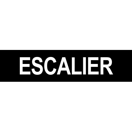 Local escalier - Fond noir - 15x3.5cm - Autocollant(sticker)