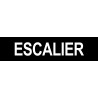 Local escalier - Fond noir - 15x3.5cm - Autocollant(sticker)