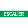 Local escalier - Fond vert - 15x3.5cm - Autocollant(sticker)