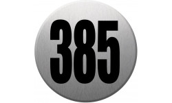 numéroderue385 gris brossé - 10cm - Autocollant(sticker)